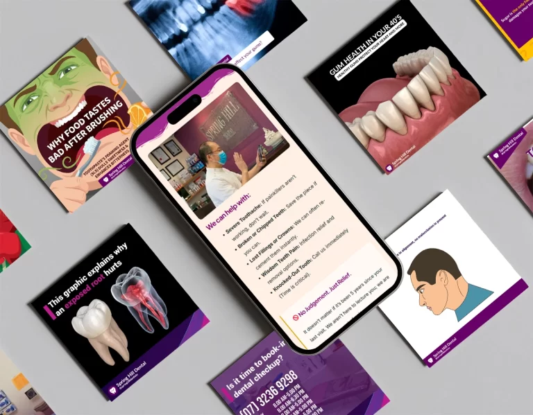 Spring Hill Dental social media marketing content strategy for dental clinic patient engagement in Brisbane