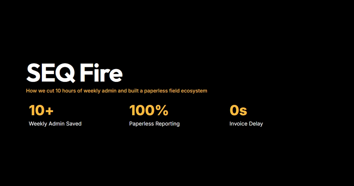 SEQ Fire case study showing lead gen system for Brisbane tradie business