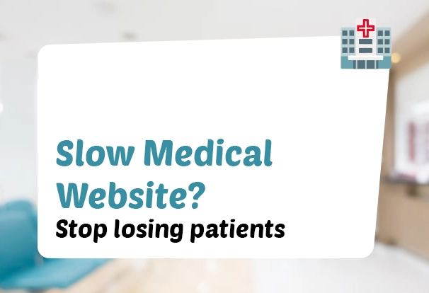 Slow loading medical website on smartphone with booking widget failing to load