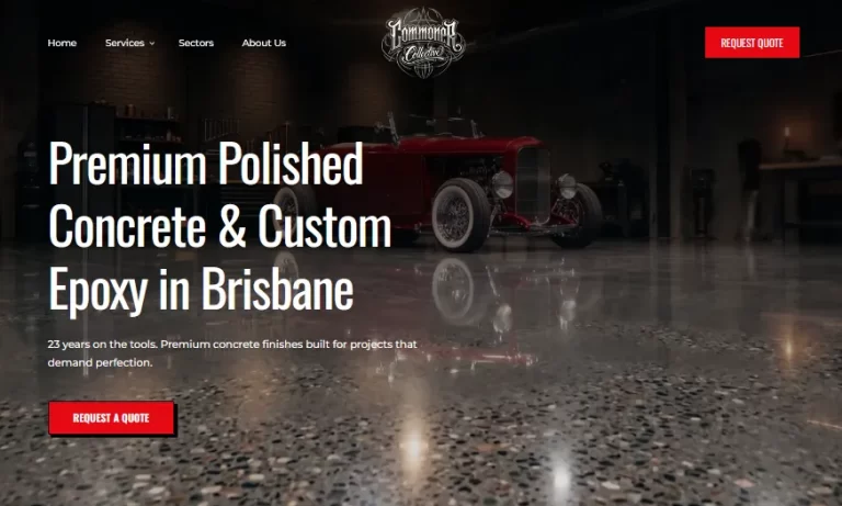 Commoner Collective premium concrete web design case study