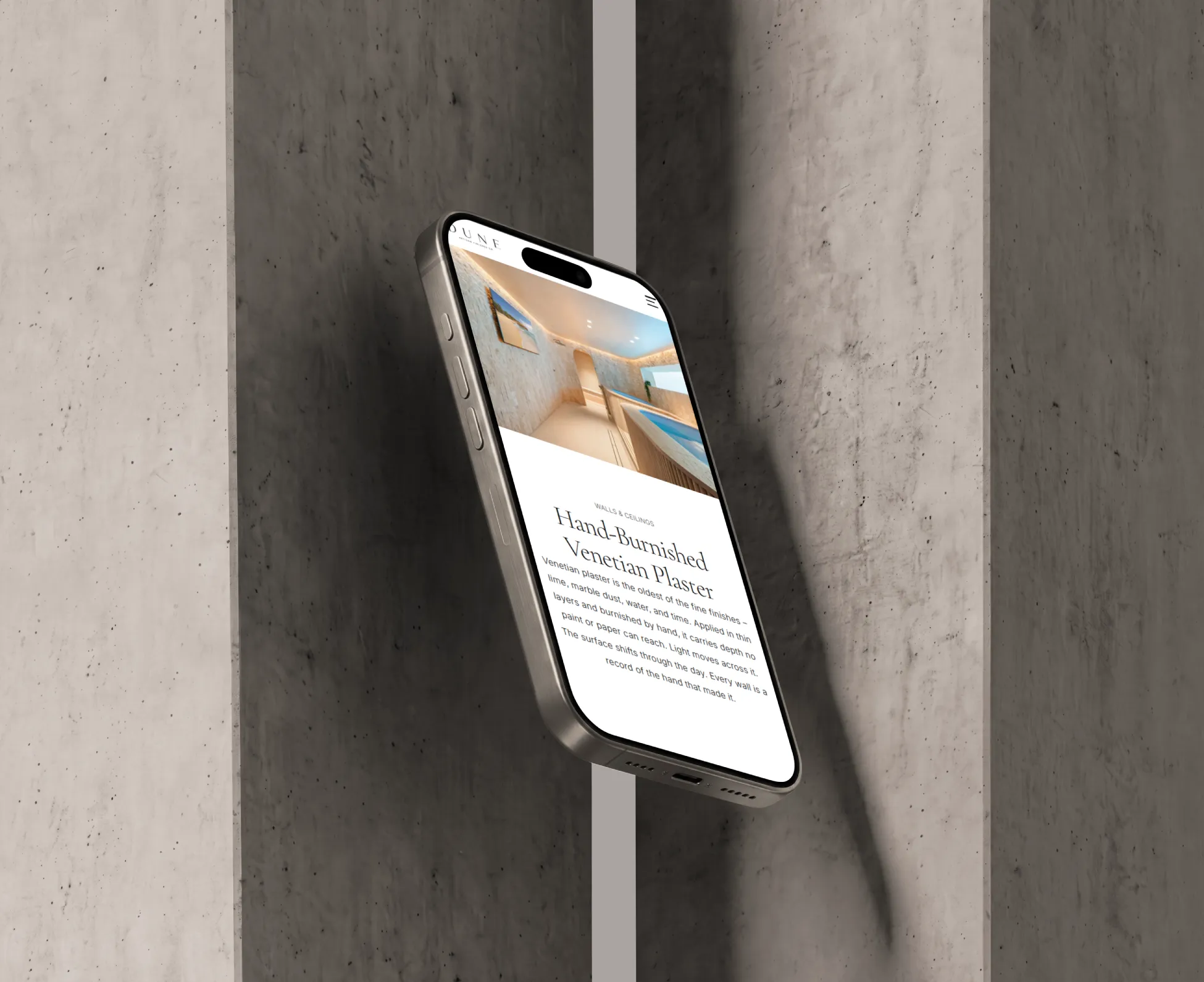 Dune Artisan Finishes Co.: Venetian Plaster Web Design