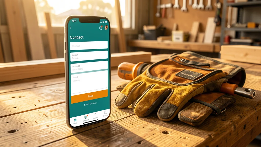 Tradie capturing job details on smartphone - Google Ads lead tracking for electricians